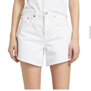 Re/Done White Jean Shorts